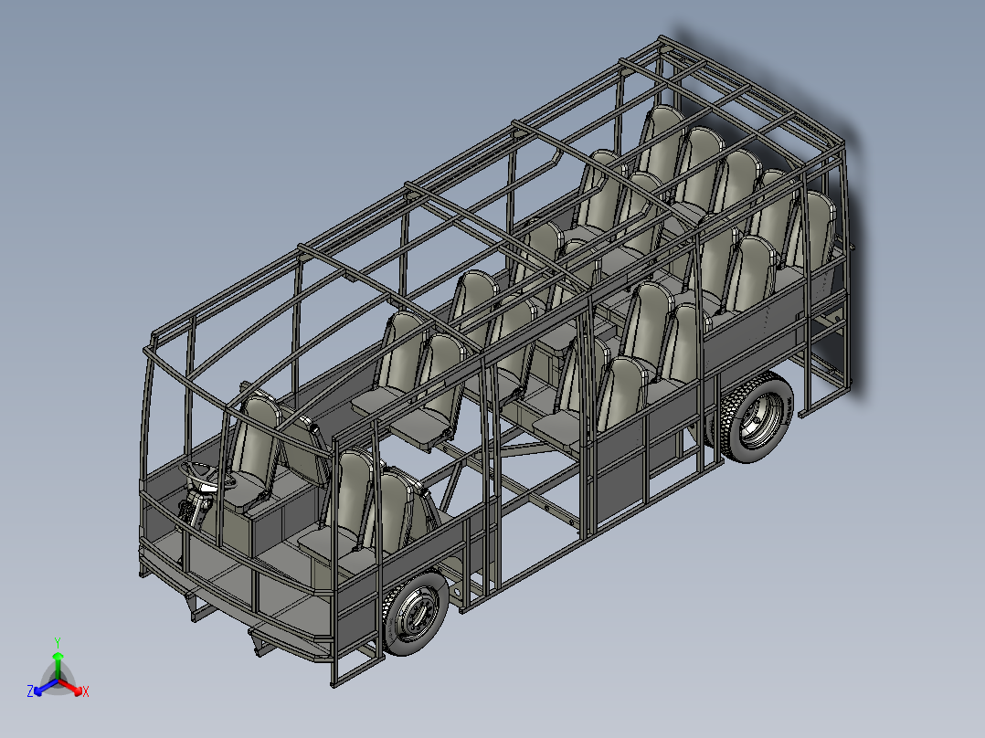 微型客车单体结构