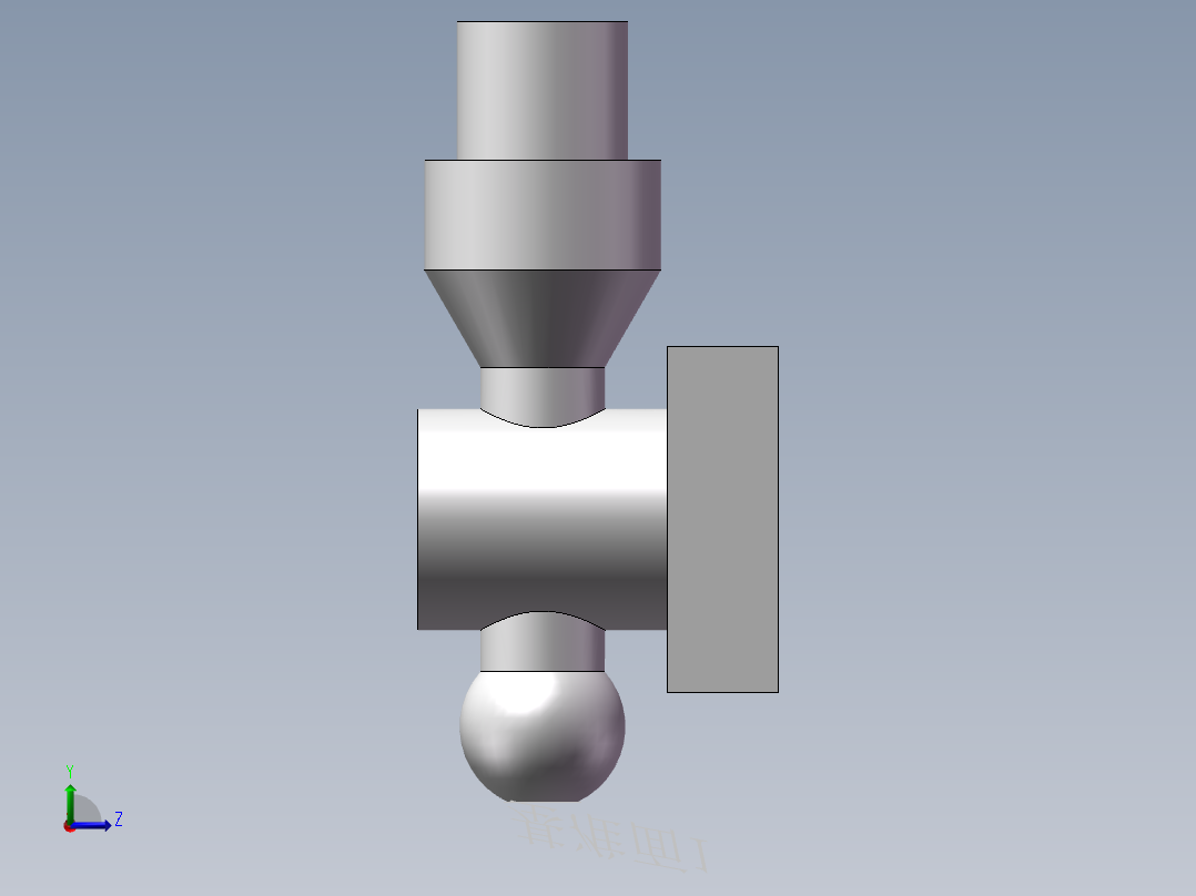 万向可调球喷嘴123f左视图