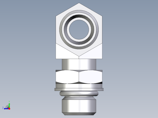 卡套式工业通用硬管接头EO_Adjustable_locknut_branch_tee_TEE10LMOROMDCF右视缩略图