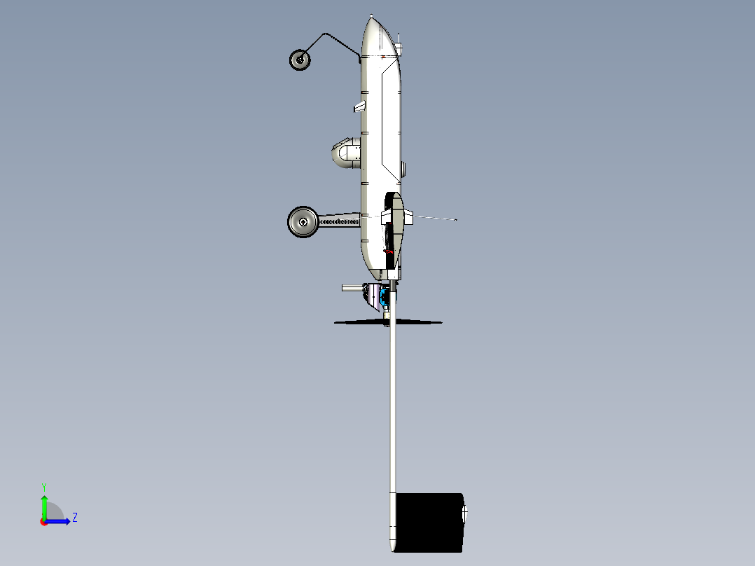 汽油无人机左视图