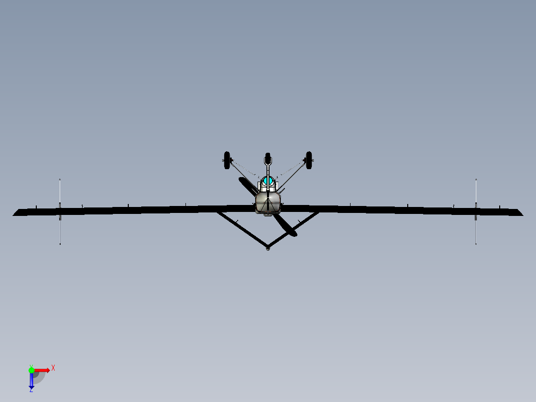 汽油无人机俯视图