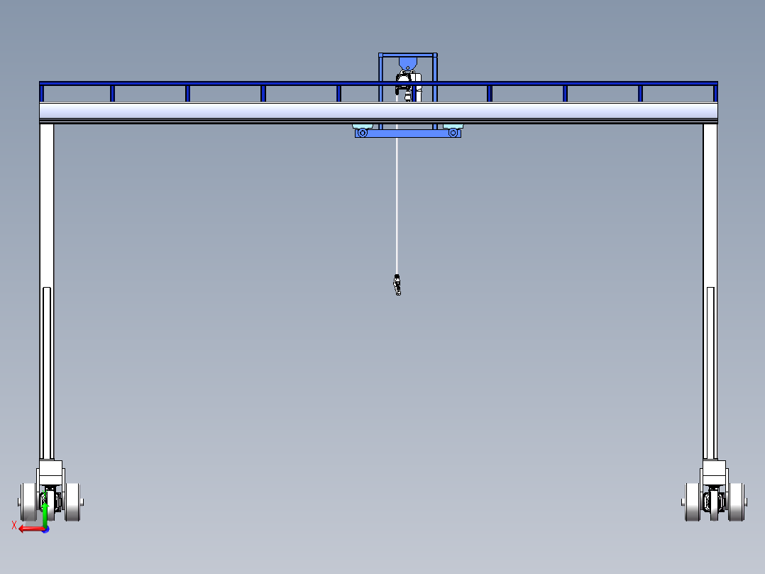 移动行吊模型后视图