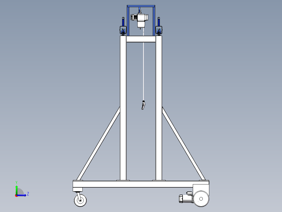 移动行吊模型左视图