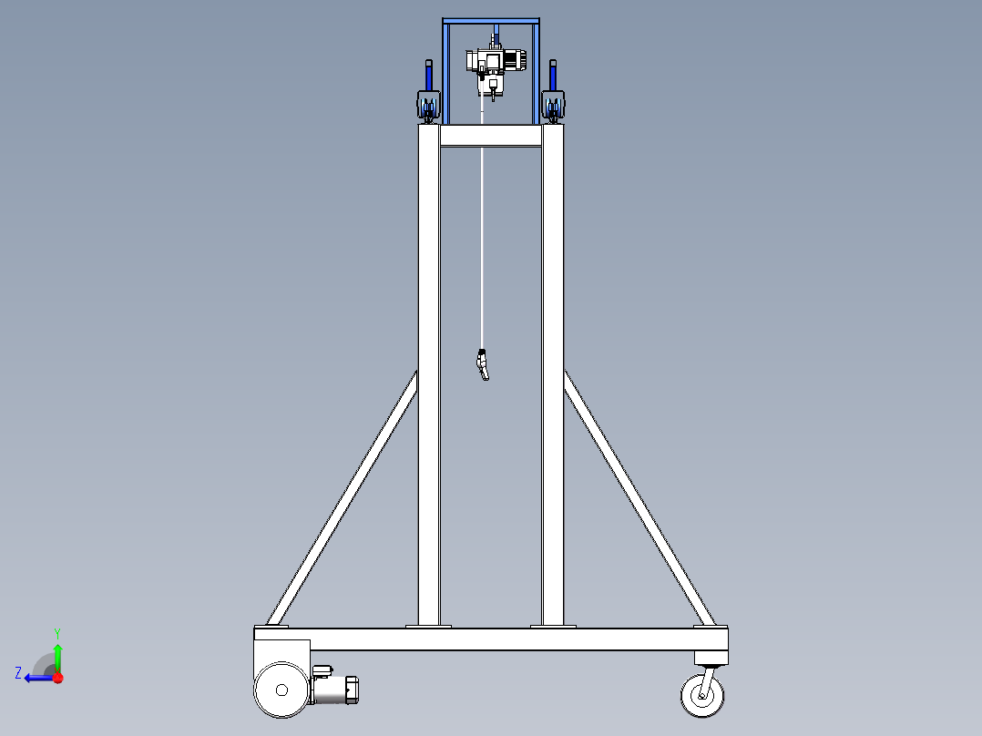 移动行吊模型右视图