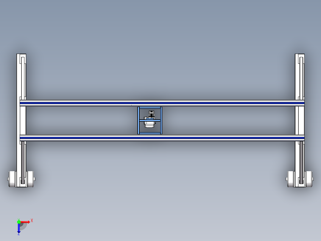 移动行吊模型俯视图