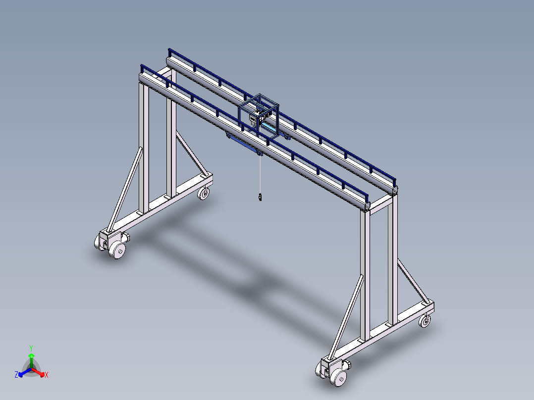 移动行吊模型正等轴测图