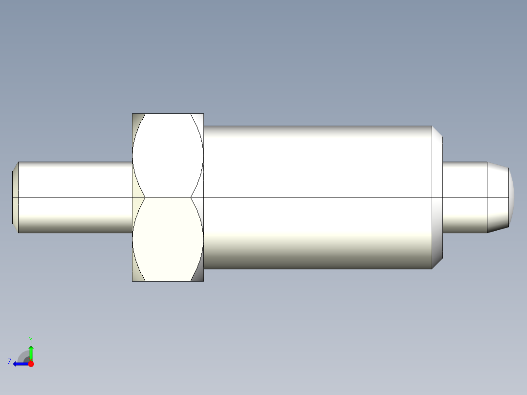 分割定位柱(無卡鎖B)2212-3D多系列多零件图纸模型右视图