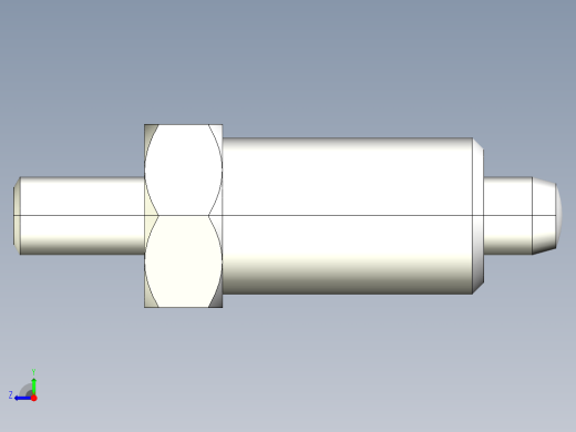 分割定位柱(無卡鎖B)2212-3D多系列多零件图纸模型右视缩略图