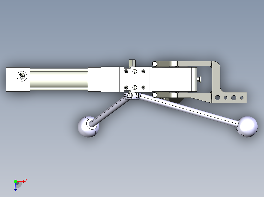 德克斯TUNKERS气缸数模V2_50_1_Z_A12_T12_45~105俯视图
