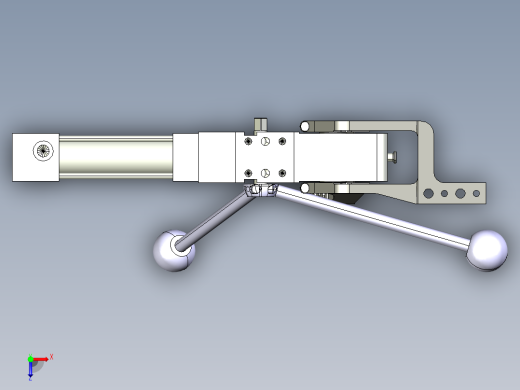德克斯TUNKERS气缸数模V2_50_1_Z_A12_T12_45~105俯视缩略图