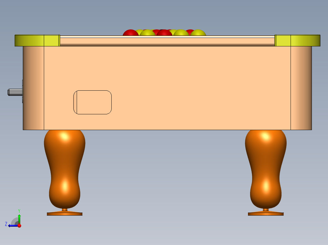 台球桌右视图
