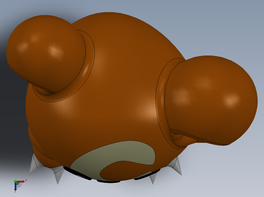 口袋妖怪-泰迪乌尔萨俯视图