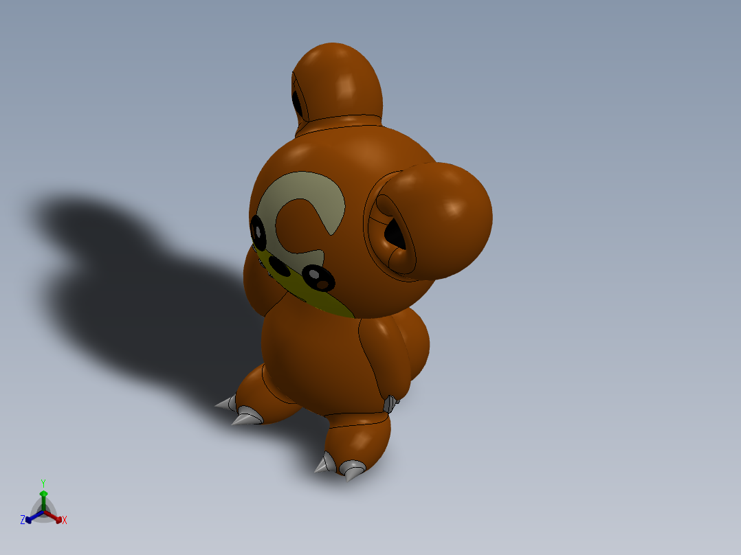 口袋妖怪-泰迪乌尔萨正等轴测图