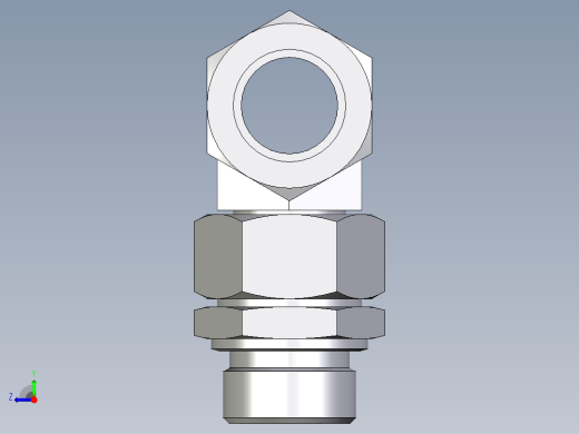 卡套式工业通用硬管接头EO_Assembled_adjustable_standpipe_branch_tee_EVT28LM71右视缩略图