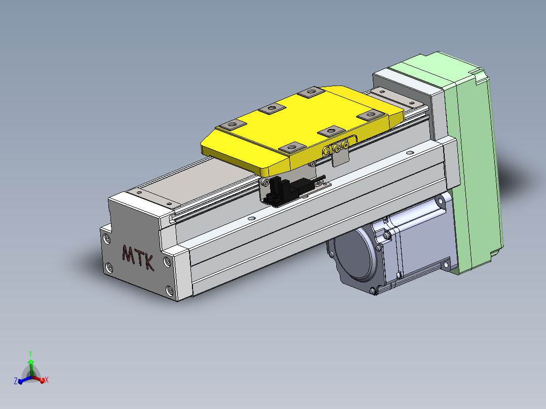 GTH内嵌丝杆全封闭GTH8-BM-200W主视图