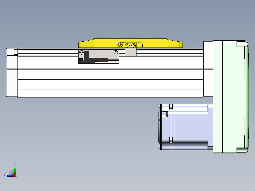 GTH内嵌丝杆全封闭GTH8-BM-200W右视图