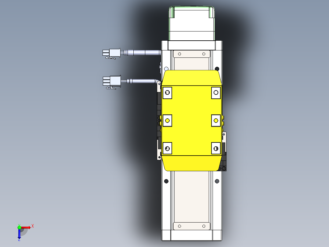 GTH内嵌丝杆全封闭GTH8-BM-200W俯视图