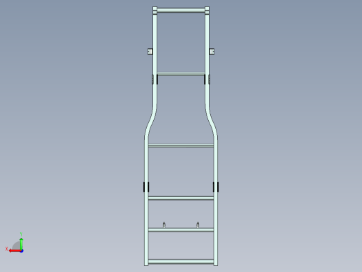 车钢板弹簧机构3d图纸+总装配cad货车底板钢结构弹簧悬架3d模型后视缩略图