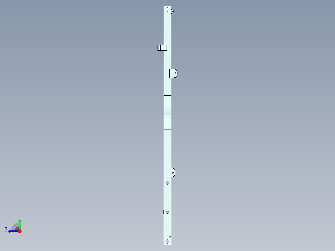 车钢板弹簧机构3d图纸+总装配cad货车底板钢结构弹簧悬架3d模型右视图