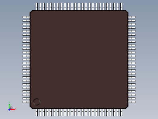 集成电路贴片100引脚封装TQFP 14x 14毫米前视缩略图