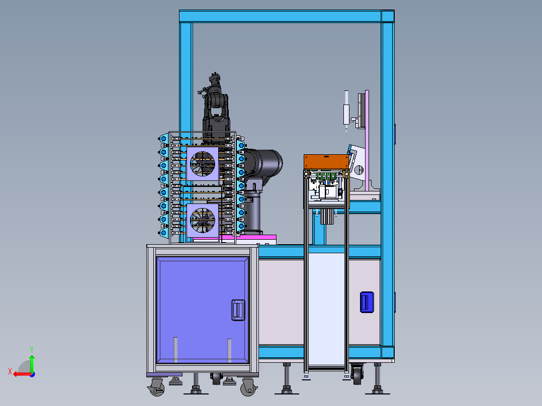 金手指贴胶带机后视图