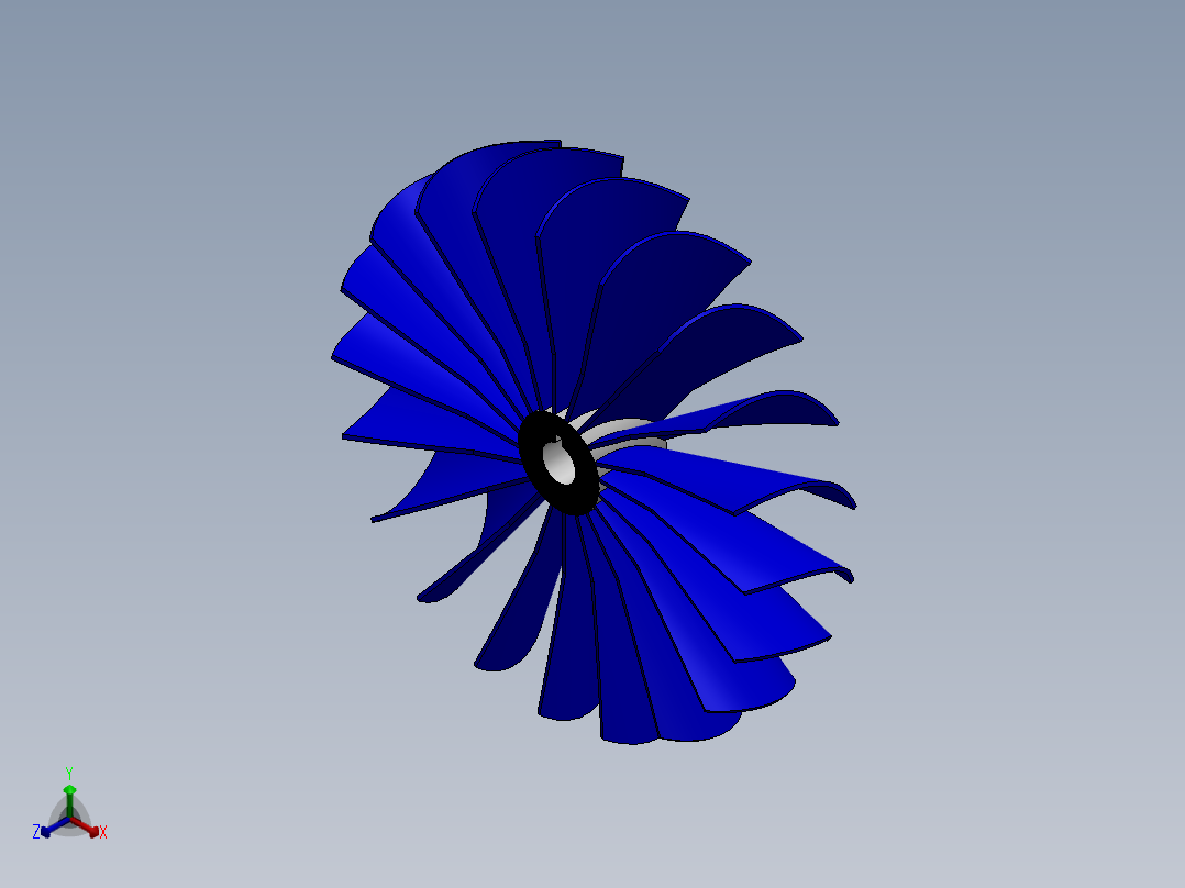 高效燃气轮机叶片---模型格式为 sw正等轴测图