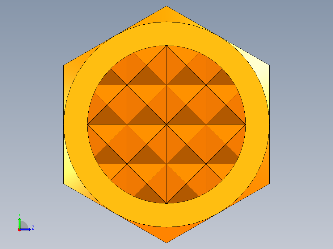 六边形夹具M8左视图