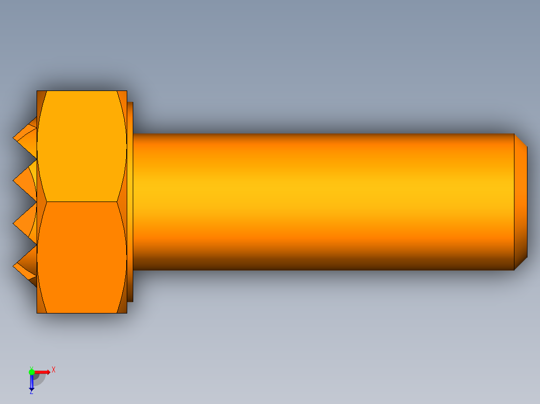 六边形夹具M8俯视图