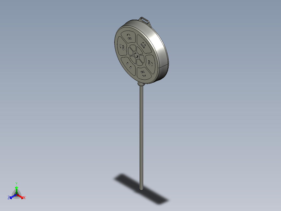 圆形插线板 STP PROE正等轴测图