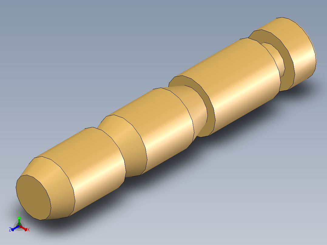 锌合金铰链轴心正等轴测图