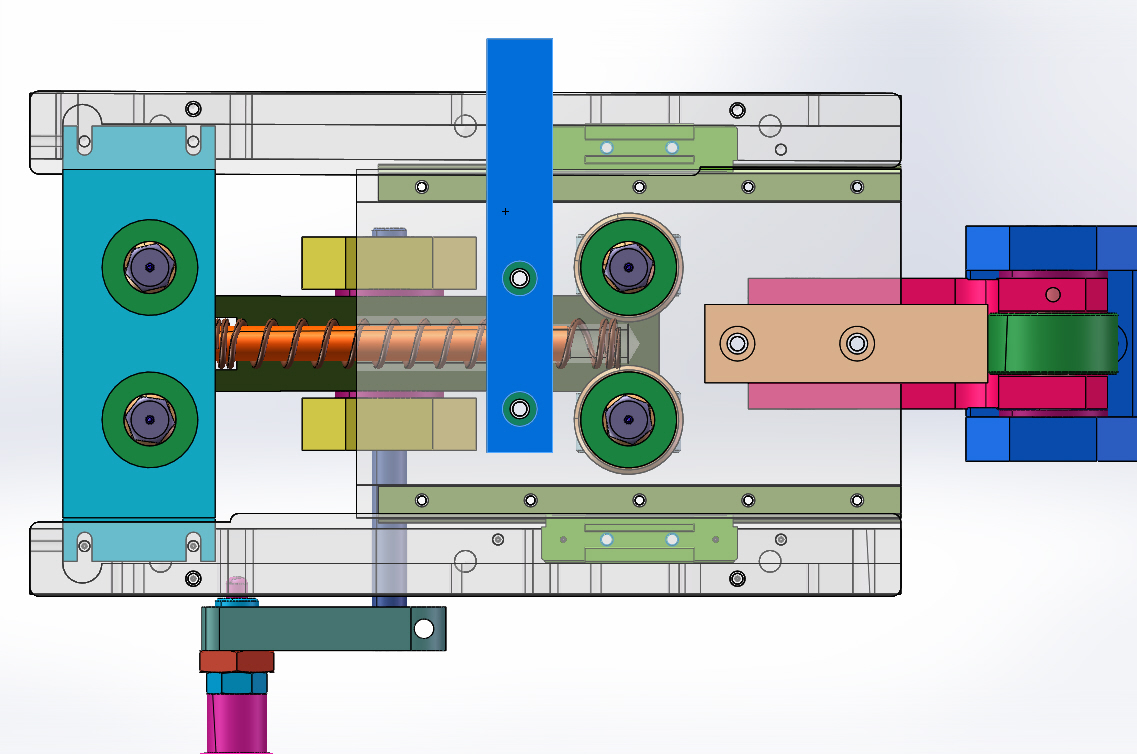 带定位针的机械拉料装置sw18可编辑