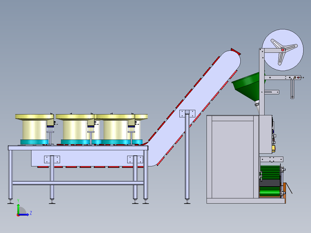 振动盘包装机器sw20左视图