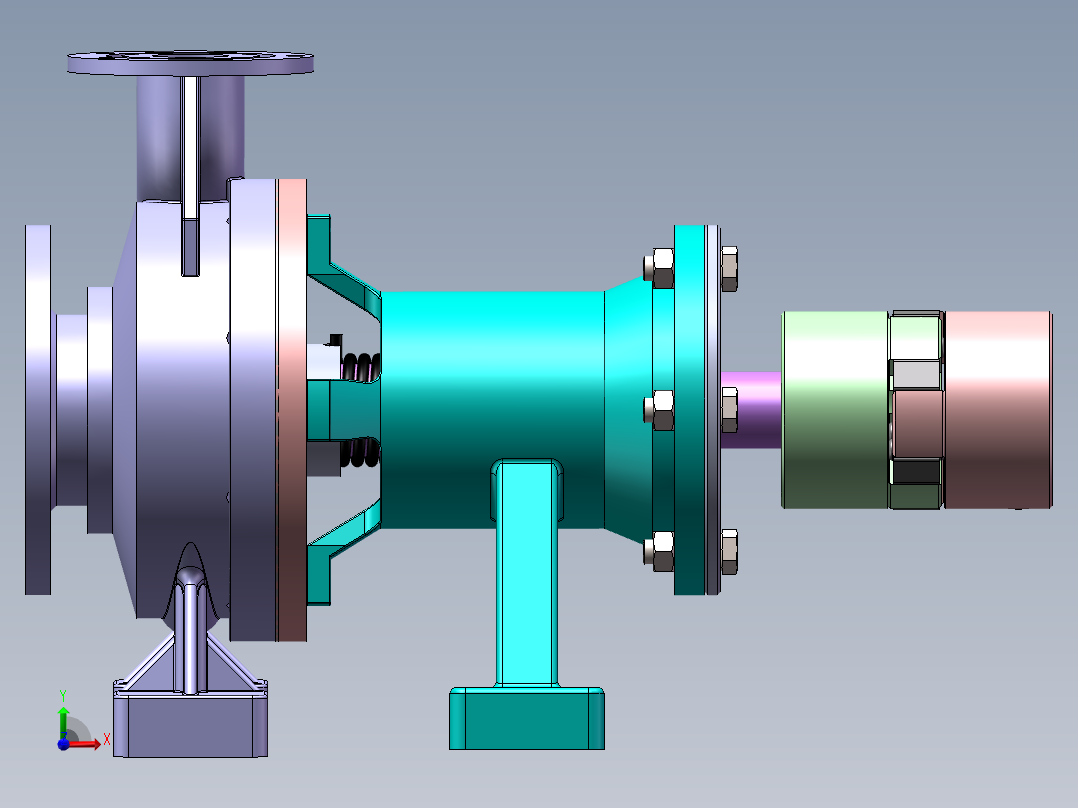 抽水泵模型前视图