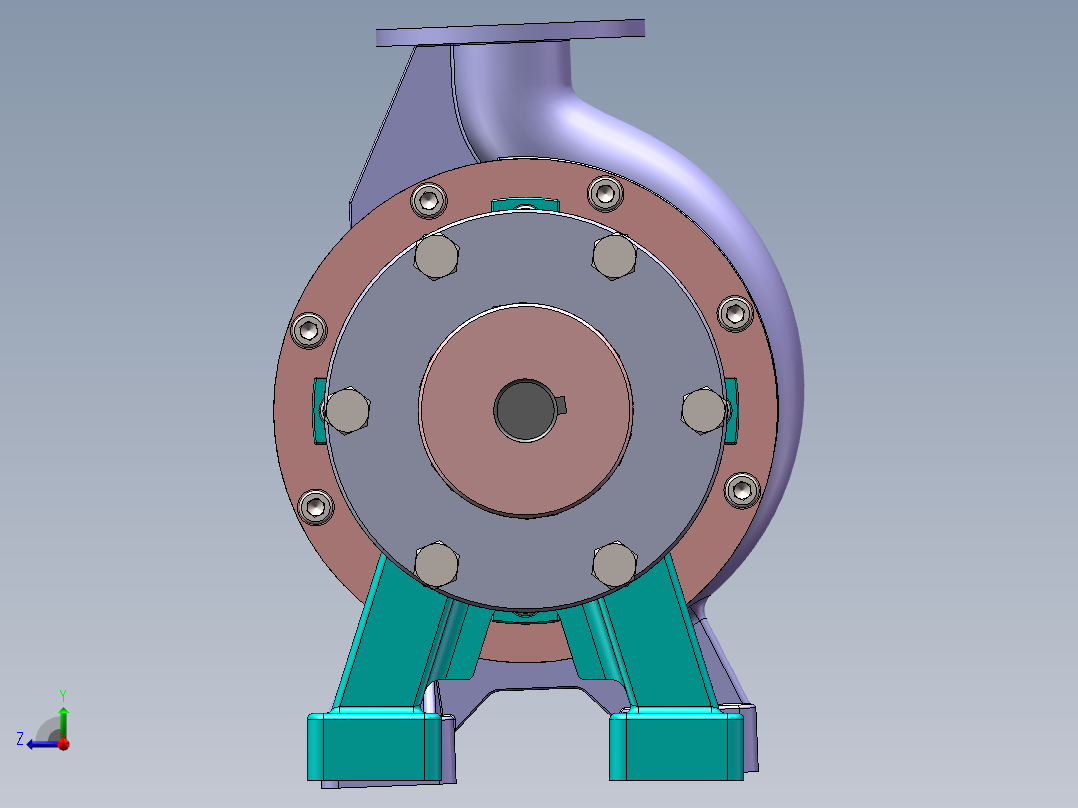 抽水泵模型右视图