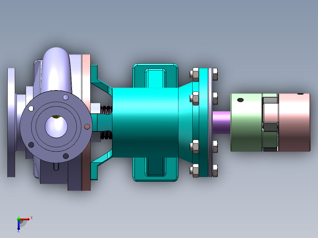 抽水泵模型俯视图