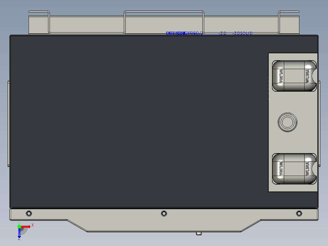 壁挂式储能电池箱俯视图