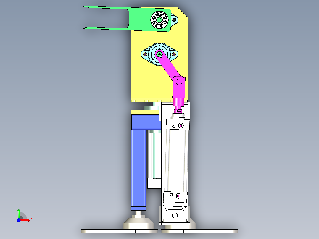 180度翻转装置前视图