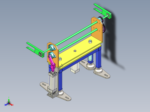 180度翻转装置正等轴测缩略图