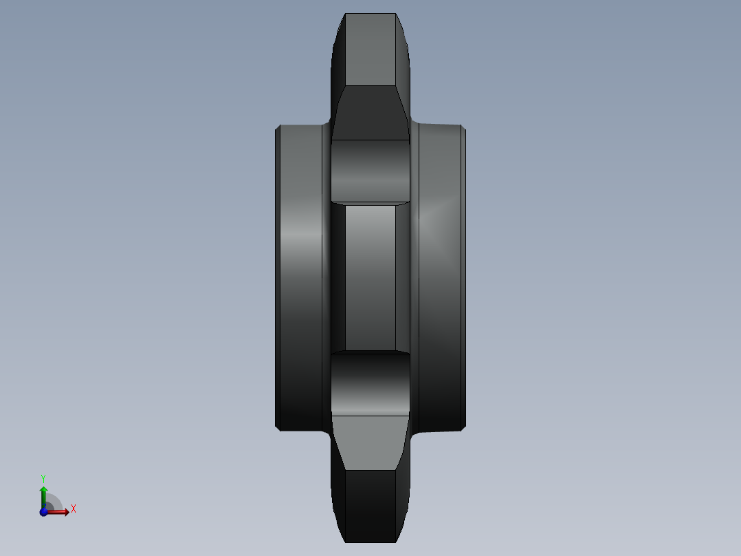 主动链轮（Z=6，P=100）前视图