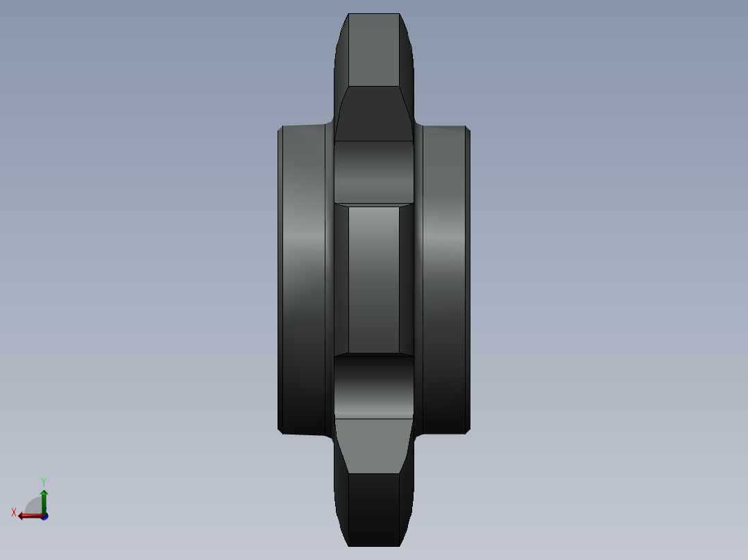 主动链轮（Z=6，P=100）后视图