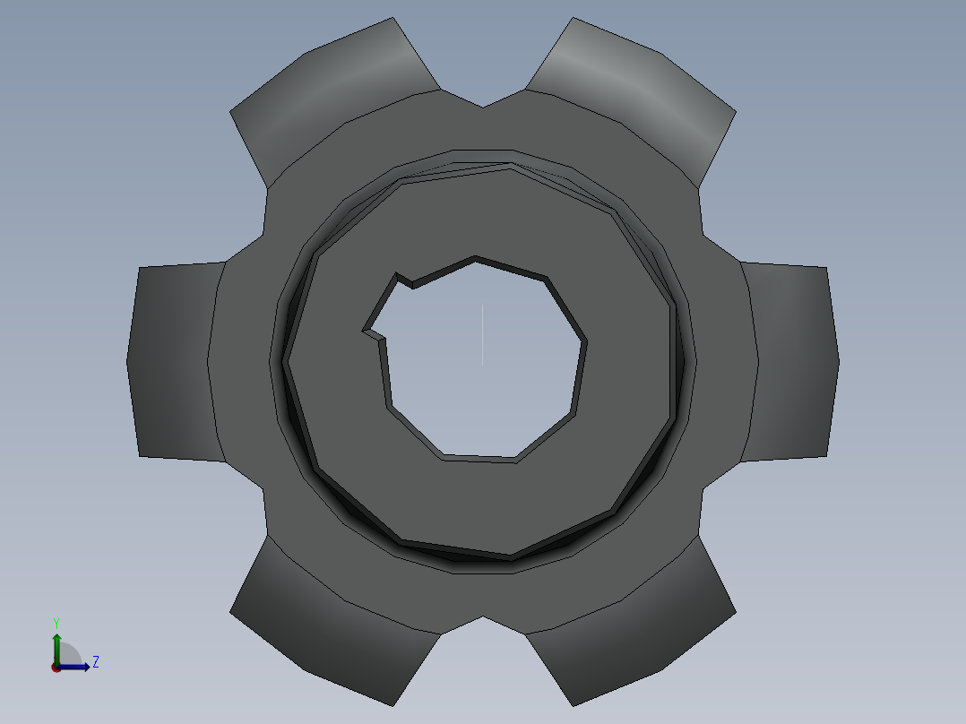 主动链轮（Z=6，P=100）左视图