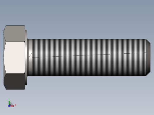 GB／T5781-2000六角头螺栓全螺纹C级M12×40前视缩略图