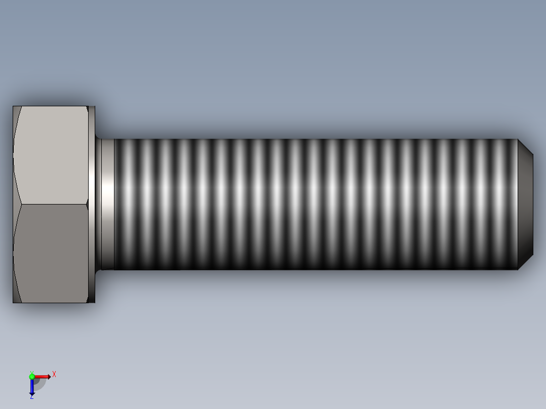 GB／T5781-2000六角头螺栓全螺纹C级M12×40俯视图