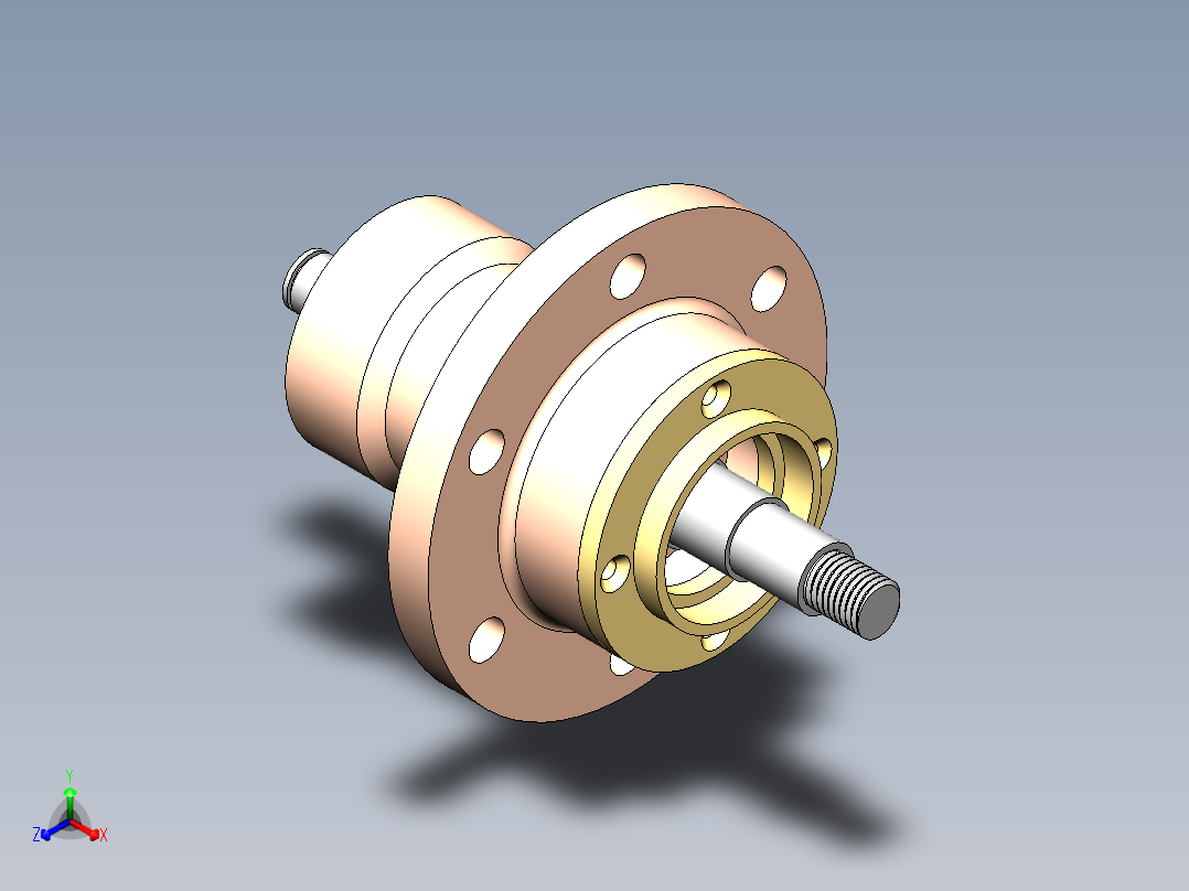 设计机械轴、轴承箱和法兰