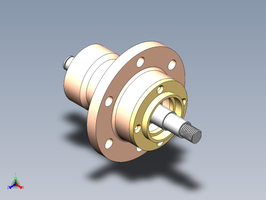 设计机械轴、轴承箱和法兰