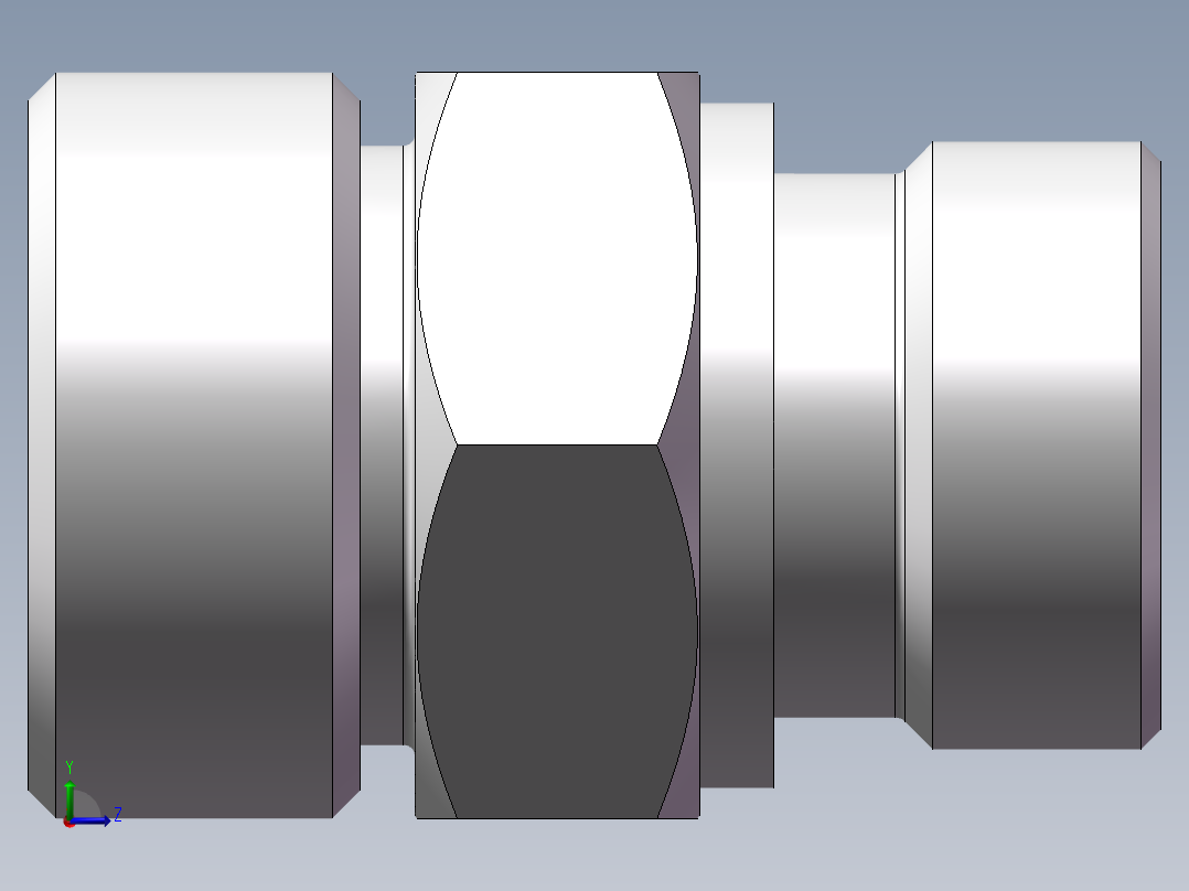 1DM-22-27WD公制螺纹胶垫密封柱端J左视图