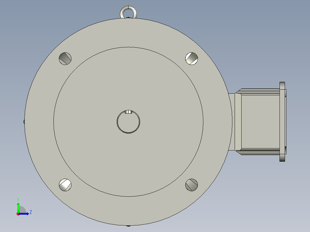 A三相异步电机Y112M-6900rmin左视图