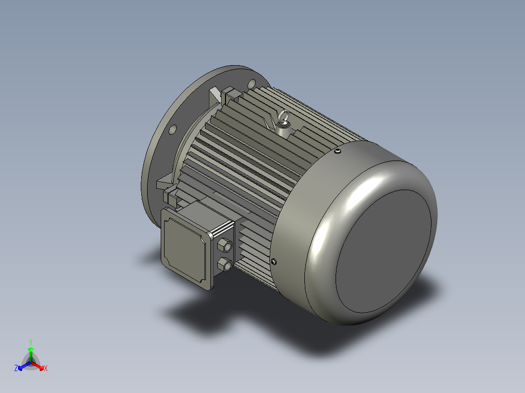 A三相异步电机Y112M-6900rmin正等轴测图