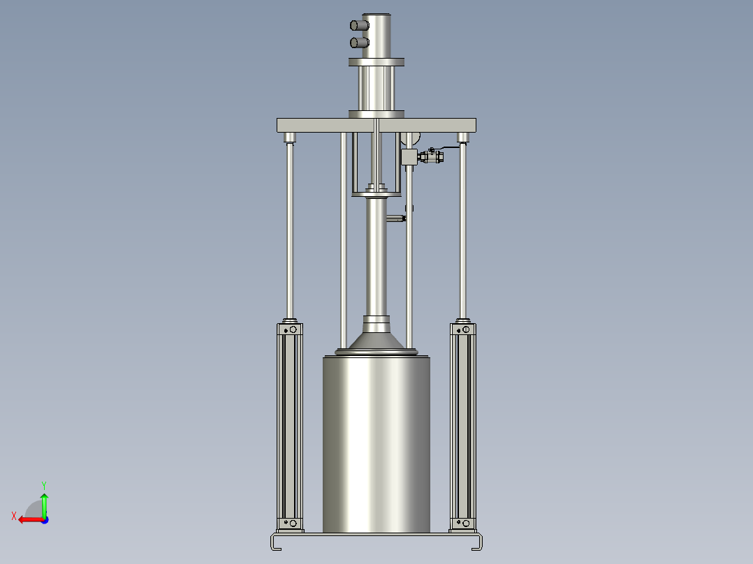 气动双立柱黄油机后视图