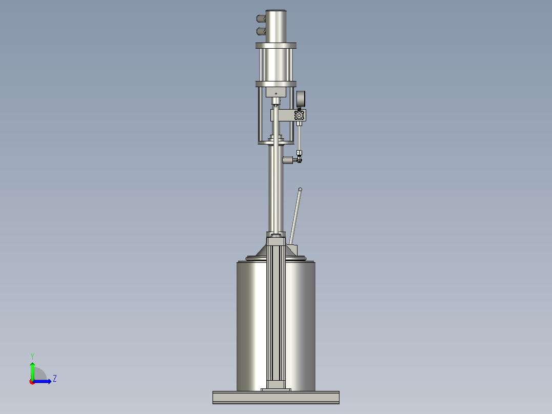 气动双立柱黄油机左视图